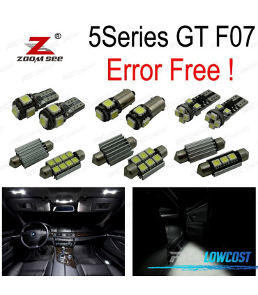 KIT 19 LAMPADE LED PER INTERNI BMW SERIE 5 F07 5GT HATCHBACK 528I GT 535I GT 550I GT 535D XDRIVE 09-17