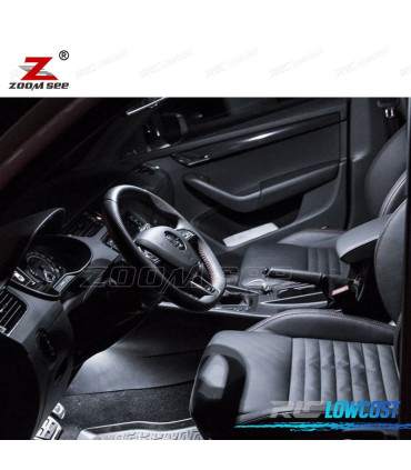 KIT 17 LAMPADE LED INTERNE PER SKODA OCTAVIA MK 3 MKIII RS COMBI 5E5 WAGON 2013