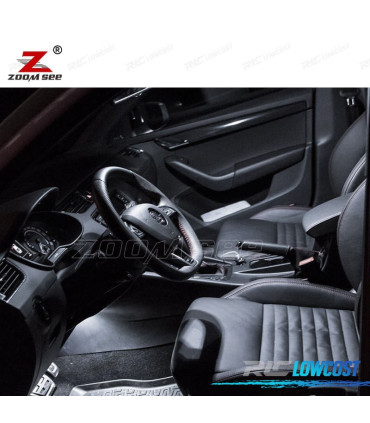 KIT 16 LAMPADE LED INTERNE PER SKODA OCTAVIA 3 MK3 SALOON MKIII 5E3 SEDAN RS 2013