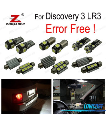 KIT 23 LAMPADE LED INTERNE PER LAND ROVER DISCOVERY 3 LR3 05-09