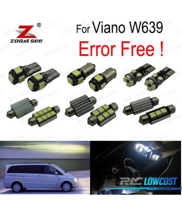 KIT 19 LAMPADE LED INTERNE PER MERCEDES CLASSE ML W164 ML320 ML350 ML420 ML450 ML500 ML63 AMG 06-11