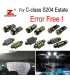 KIT 19 LAMPADE LED INTERNE MERCEDES CLASSE C S204 PER AUTO C180 C220 C230 C250 C280 C300 C320 C350 C63 AMG.