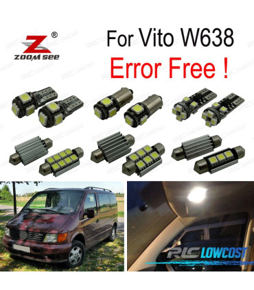 KIT 13 LAMPADE LED INTERNE PER MERCEDES VITO W638 96-03