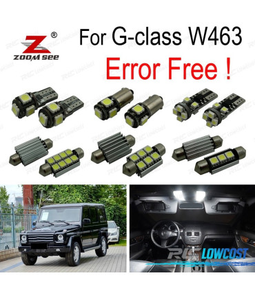 KIT 13 LAMPADE LED INTERNE PER MERCEDES CLASSE G W463 G500 G550 G350 G63 AMG G65 2012-2016