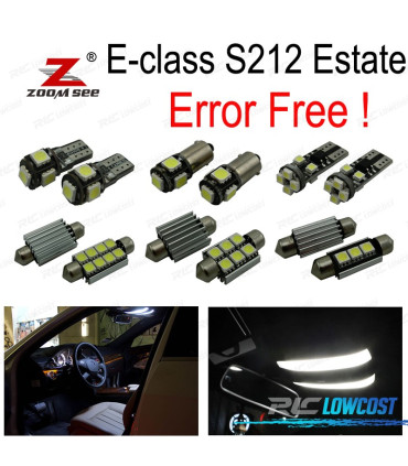 KIT 26 LAMPADE LED INTERNE PER MERCEDES CLASSE E S212 STATION WAGON E200 E250 E300 E350 E400 E500 E550 E63 AMG 10