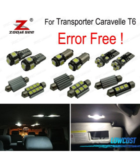KIT 19 LAMPADE LED INTERNE PER VOLKSWAGEN VW CARAVELLE MK6 T6 2016-2018