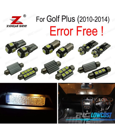 KIT 14 LAMPADE LED INTERNE PER VOLKSWAGEN VW GOLF PLUS 2010-2014