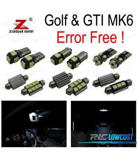 KIT 14 LAMPADE LED INTERNE PER VOLKSWAGEN VW GTI GOLF6 GOLF MK6 MK 6 VI MKVI 2010-2014