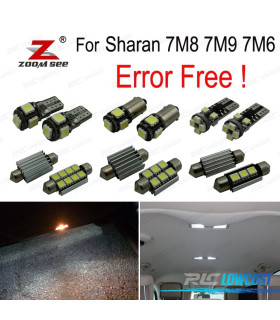 KIT 21 LAMPADE LED INTERNE PER VOLKSWAGEN VW SHARAN 7 M 8 7M9 7M6 1995-2000