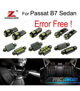 KIT 18 LAMPADE LED INTERNE PER VOLKSWAGEN VW VOLKSWAGEN VW PASSAT B7 SEDAN 2012-2015