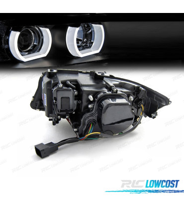 FARI BMW E90 E91 05-08 ANGEL EYES 3D SFONDO NERO