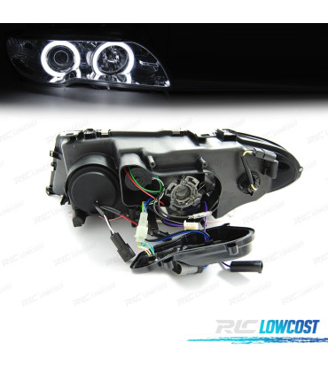 FARI BMW E46 COUPE 03-06 XENON OCCHI ANGEL CCFL FONDO CROMATO