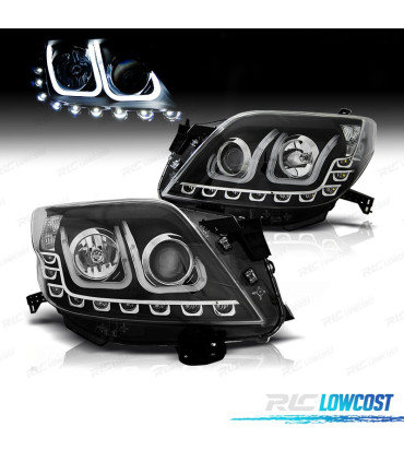 FARI TOYOTA LAND CRUISER 09-13 LUCE DIURNA A LED NERO