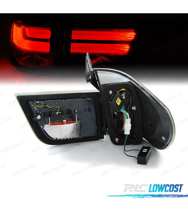 FANALI PER BMW X5 E70 07-10 LED LIGHTBAR ROSSO CROMATO