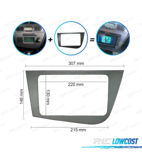TELAIETTO GRIGIO PER AUTORADIO 2 DIN PER SEAT LEON 05-12