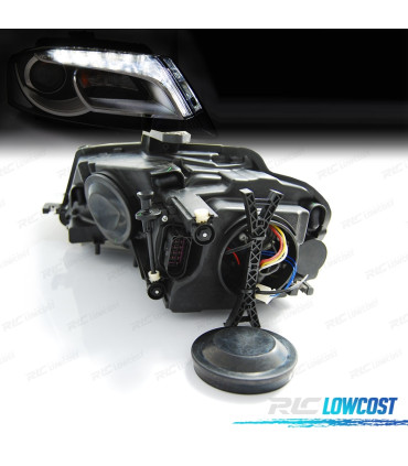 FARI PER AUDI A3 8P 08-12 TRU DRL FONDO NERO