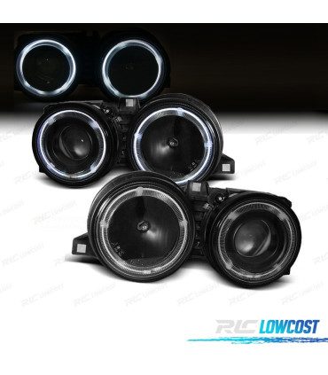 FARI OCCHI ANGEL BMW E30 82-94 FONDO NERO