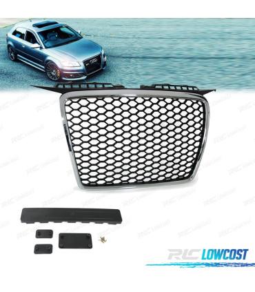 GRIGLIA AUDI A3 8P 8PA 05-08 LOOK RS CROMATO