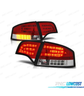 FANALI PER AUDI A4 B7 SEDAN 4-07 LED ROSSO CROMATO