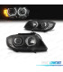 FARI BMW E90 E91 08-12 OCCHI ANGEL INTERMITTENTE A LED FONDO NERO
