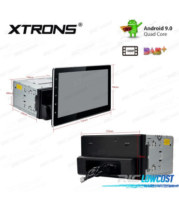 RADIO GPS ANDROID 9 UNIVERSALE 2 DIN SCHERMO TATTILE 10.1" C