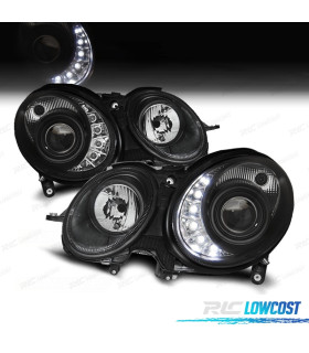 FARI XENON MERCEDES CLASSE E W211 02-06 LUCE DIURNA SFONDO NERO