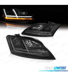 FARI AUDI TT 8J 06-10 LUCE DIURNA A LED DINAMICI NERO