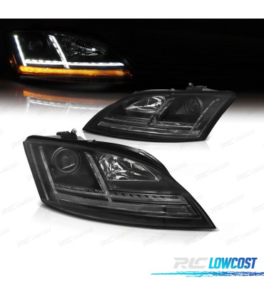 FARI AUDI TT 8J 06-10 LUCE DIURNA A LED DINAMICI NERO