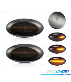 FRECCIE LATERALI A LED DINAMICI PEUGEOT 307 206 407 107 607 1007 CITROEN C1 C2 C3 C5 C6 FUMÉ