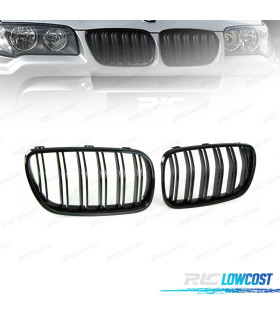 DOPPIE GRIGLIE PER BMW X3 E83 06-11 NERO LUCIDO
