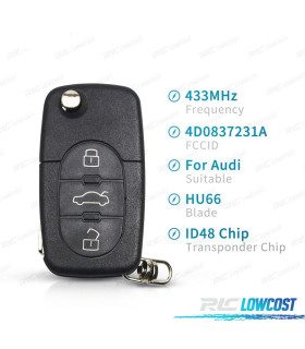 CHIAVE COMPLETA AUDI A3 97-03 A4 99-01 A6 98-05 A8 94-03 TT 99-02