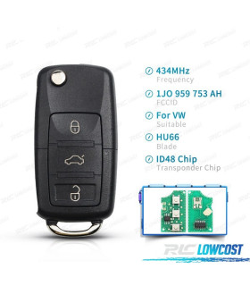 CHIAVE COMPLETA PER VOLKSWAGEN VW BEETLE 02-04 GOLF 03-05 PASSAT 01-05 POLO 02-05
