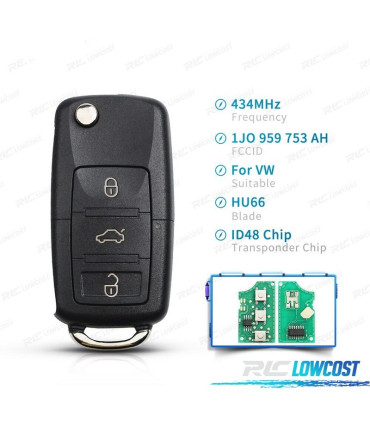 CHIAVE COMPLETA PER VOLKSWAGEN VW BEETLE 02-04 GOLF 03-05 PASSAT 01-05 POLO 02-05