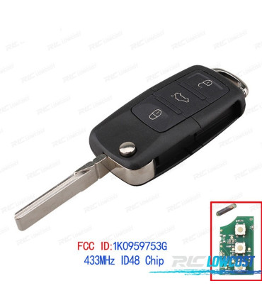 CHIAVE COMPLETA VOLKSWAGEN VW SHARAN 95-05 PASSAT 02-05 POLO 02-09 CADDY 04-11 EOS 06-11 GOLF 04-09 GOL