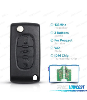 CHIAVE COMPLETA PER PEUGEOT 307 308 407 607