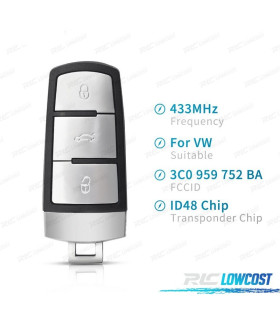 CHIAVE COMPLETA PER VOLKSWAGEN VW BEETLE BORA GOLF PASSAT POLO