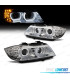 FARI XENON ANGEL EYES 3D PER BMW SERIE 3 E90 E91 08-12 FONDO CROMATO