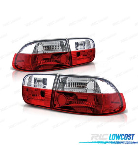 FANALI HONDA CIVIC 91-95 ROSSO CROMATO