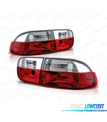 FANALI HONDA CIVIC 91-95 ROSSO CROMATO