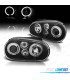 FARI VOLKSWAGEN VW GOLF IV MK4 97-03 ANGEL EYES LED LOOK R32 FONDO NERO