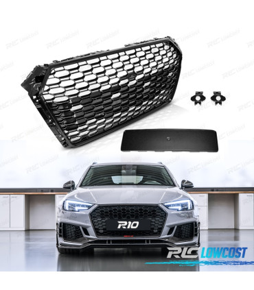 GRIGLIA AUDI A4 B9 15-19 PDC LOOK RS4 NERO LUCIDO