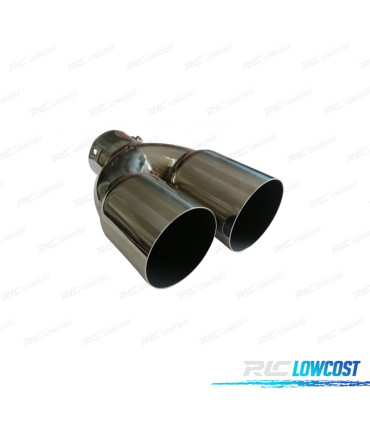 TERMINALE SCARICO TONDO DOPPIO IN ACCIAIO INOX