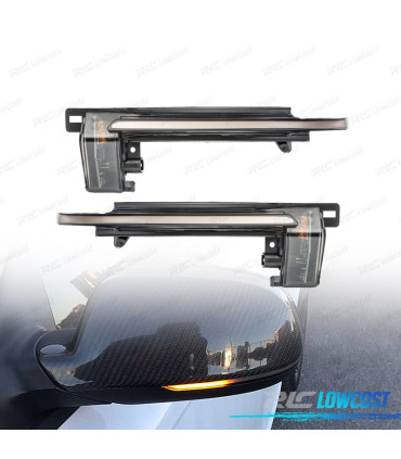 FRECCIE SPECCHIO PER AUDI A3 A4 A5 A6 Q3 LED NERO FUMÉ