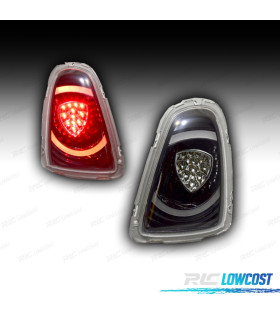 FANALI MINI COOPER R56 10-14 BARRE LUMINOSE SFONDO NERO