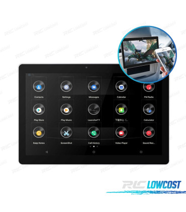 Poggiatesta Android 10 da 9,1 pollici HD USB SD.