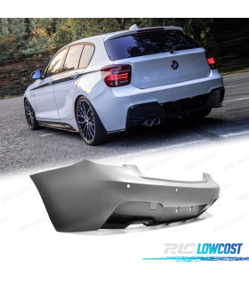 PARAURTI POSTERIORE BMW F20 F21 11-15 LOOK M PERFORMANCE PDC DOPPIA USCITA