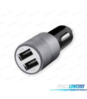 DOPPIO CARICATORE USB PER PRESA ACCENDISIGARI 3.1A
