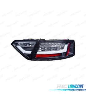 FANALI TUBOLARI AUDI A5 07-12 FONDO NERO