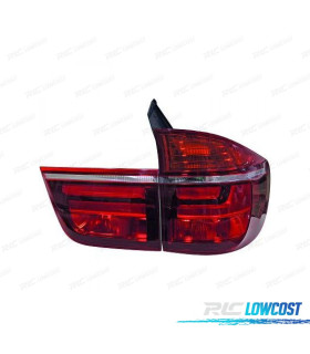 FANALI BMW X5 E70 07-10 TUBELIGHT LED ROSSO FUMÉ
