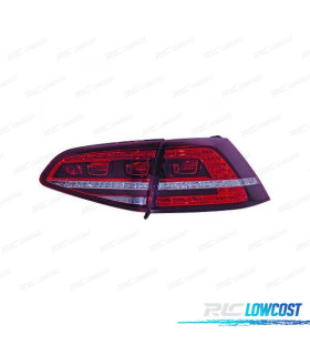 FANALI A LED ROSSO SCURO PER VOLKSWAGEN VW GOLF VII LIMOUSINE 12-17